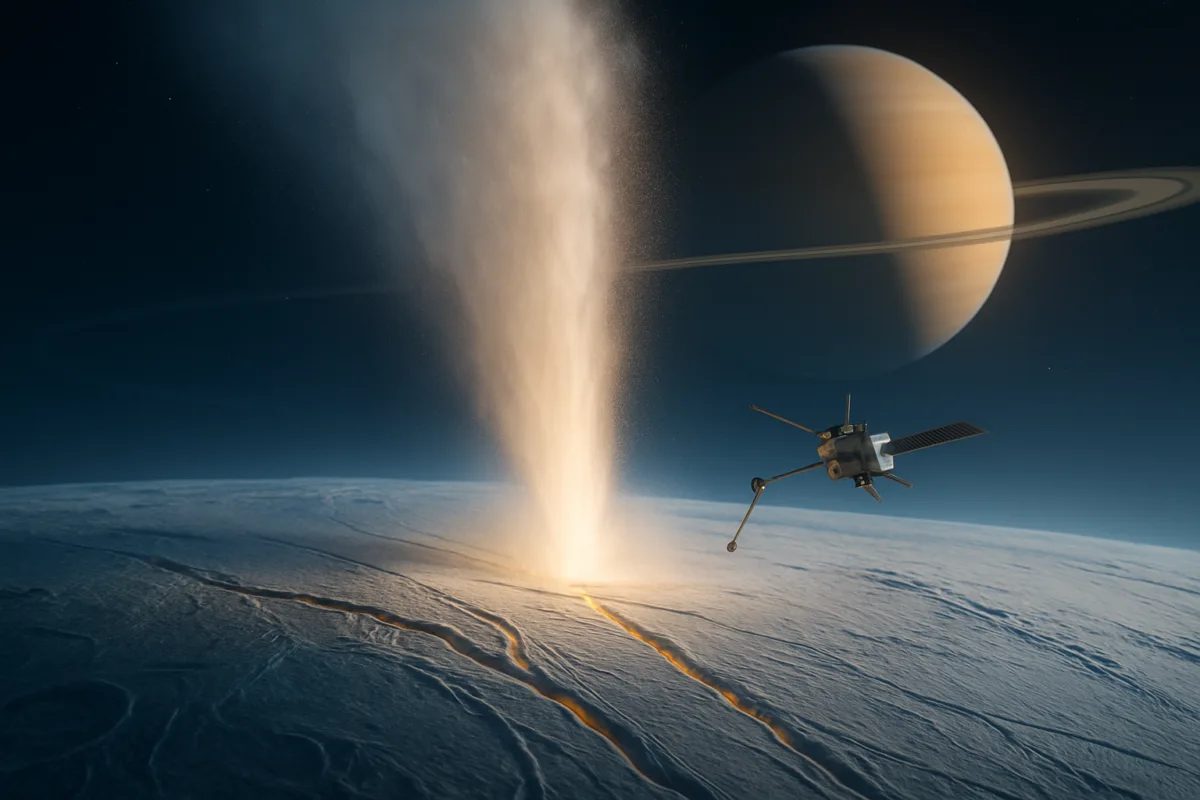 Reading the Spray: How Scientists Turn Enceladus’s Plume into a Window on an Alien Ocean