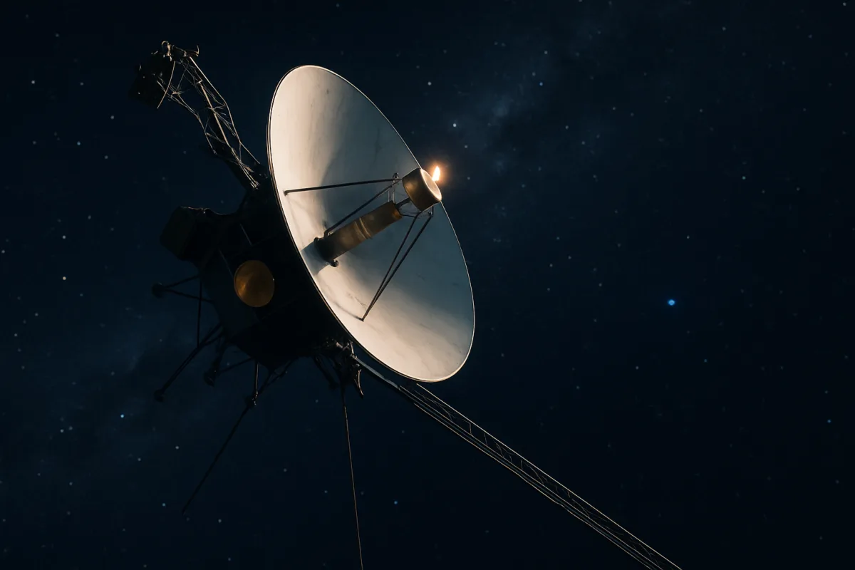When Voyager 1 Becomes One Light-Day Away: A Precise Moment of Human Reach