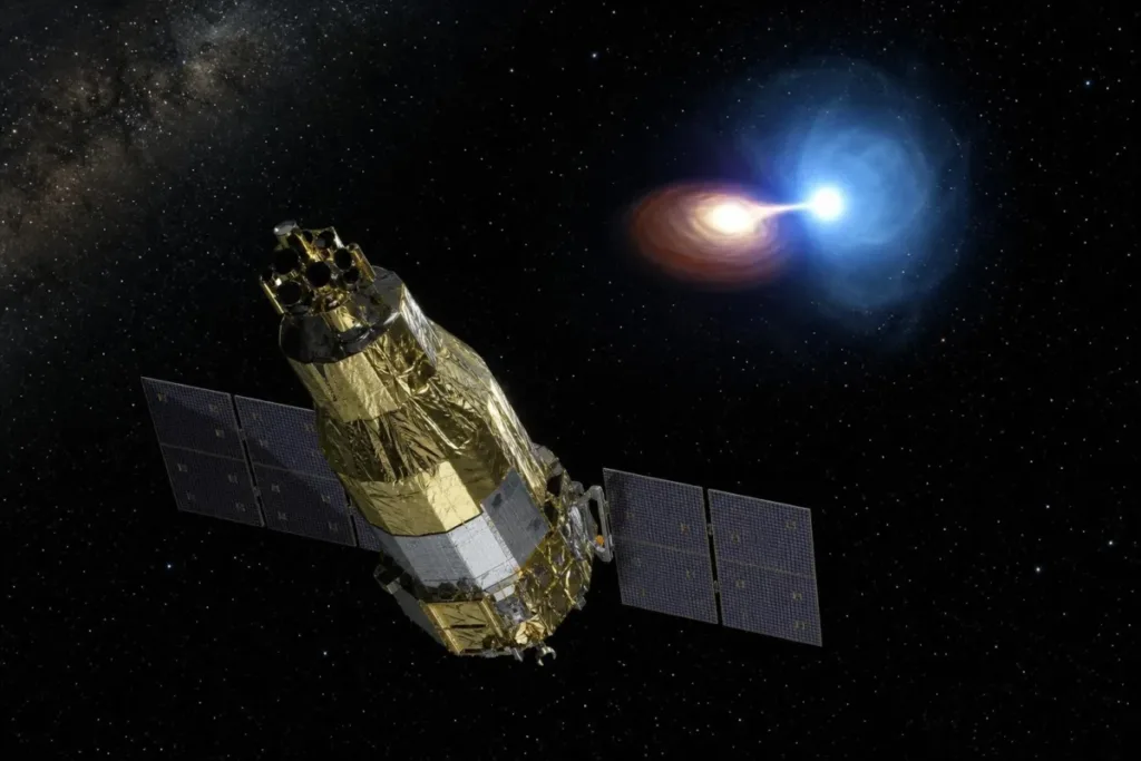 XRISM observatory in orbit capturing X-ray data